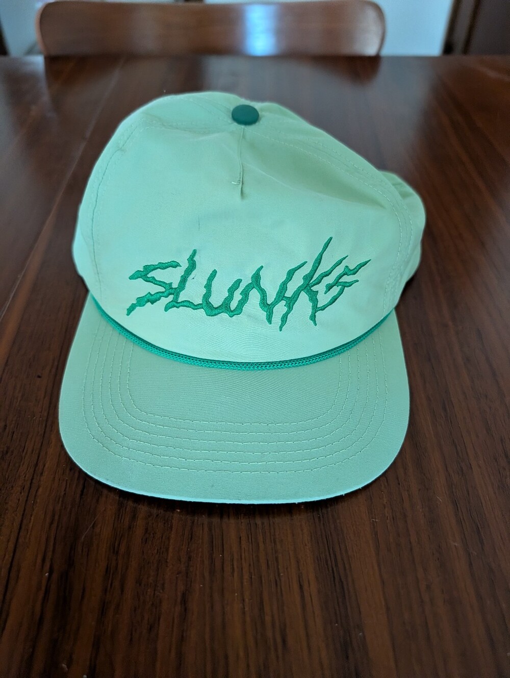 Slunks Volleyball Light Green Hat Snapback Pre Owned